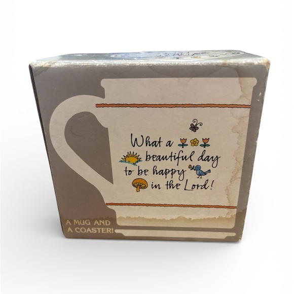 Hallmark Mug Mates Inspirational Praise The Lord Cream Mug with Coaster Set NEW - Picture 6 of 7